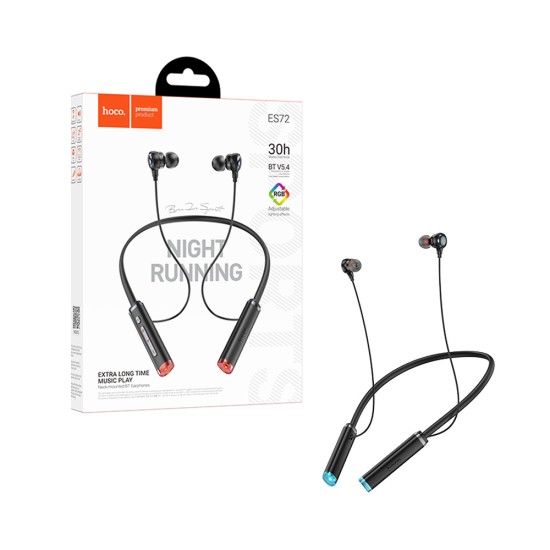 Auscultadores Neckband Hoco ES72 Benevolent Preto